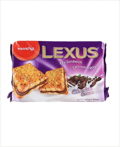 MUNCHY'S LEXUS CHOCOLATE CREAM SANDWICH CRACKER 225GM