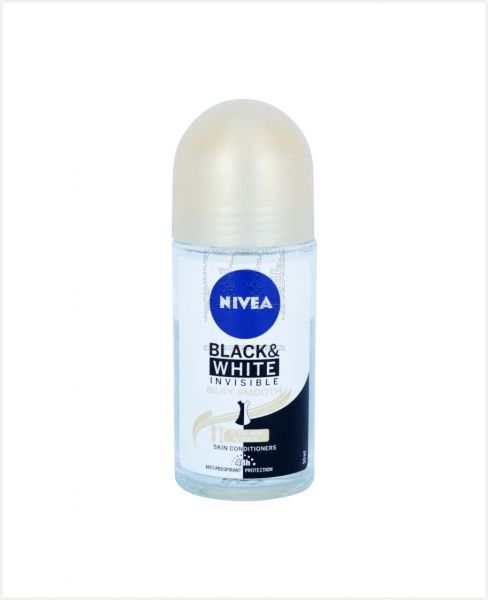 NIVEA DEO ROLL ON BLACK & WHITE SILKY SMOOTH 50ML