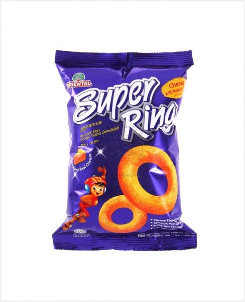 ORIENTAL SUPER RING CHEESE FLAVOURED SNACKS 60GM