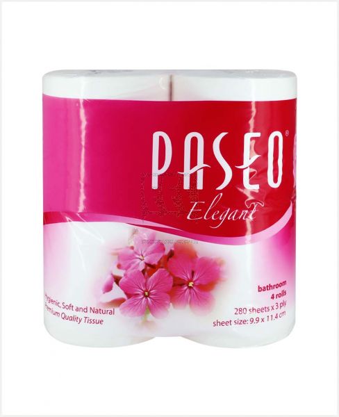 PASEO BATHROOM TISSUES 4ROLLS X 280SHEETS #1108