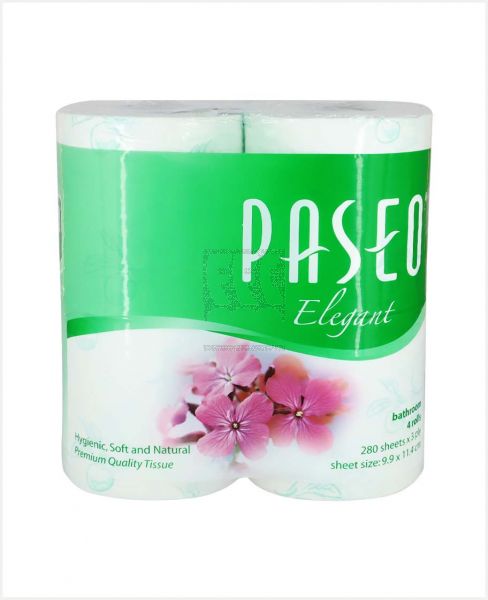 PASEO TOILET TISSUE 4ROLLS X280SHEETS #1122