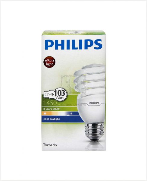 PHILIPS TORNADO ENERGY SAVER LIGHT 23W/E27 220-240V
