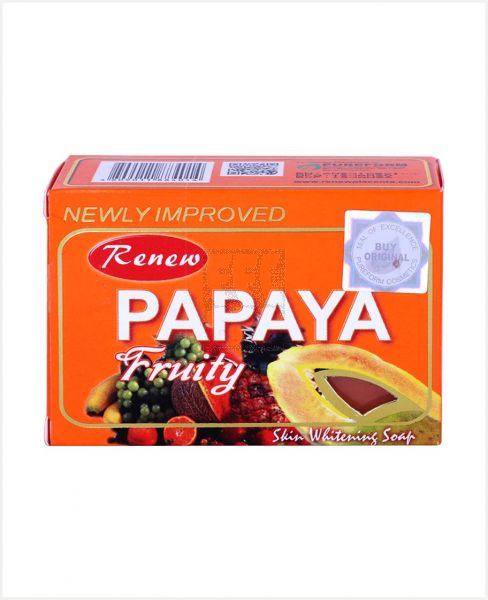 RENEW PAPAYA FRUITY SKIN WHITENING SOAP 135GM