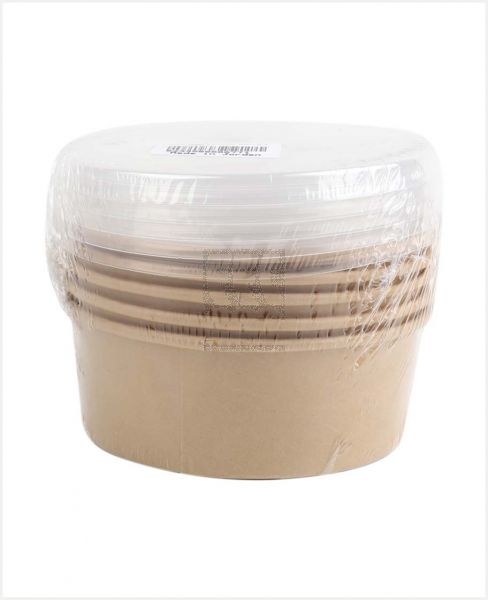 ROBBY PAPER CONTAINER WITH LID 250CC 5PCS