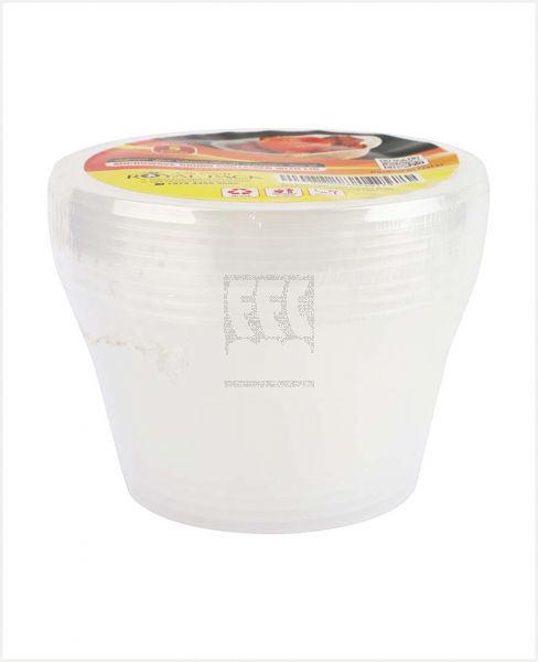 ROYAL PACK MICROWAVE ROUND CONTAINER W/ LID 450ML 5PCS