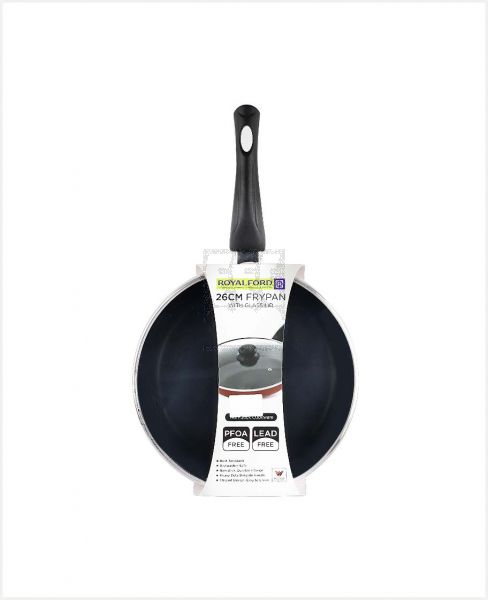 ROYALFORD NON STICK FRY PAN WITH LID 26CM RF2952