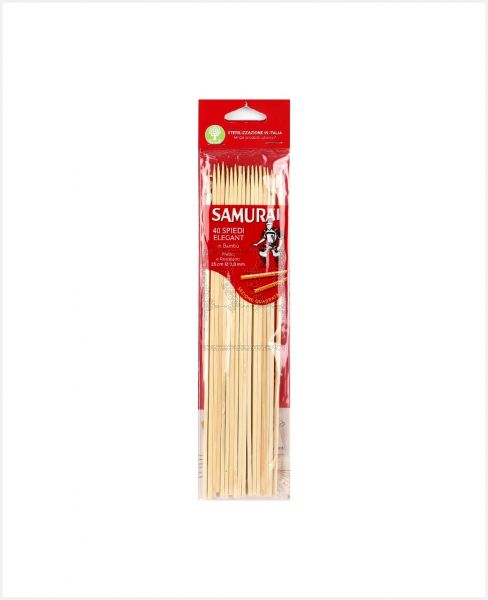 SAMURAI SPIEDI ELEGANT SQ BAMBOO SKEWER 40'S 25CM #G2SM-3463
