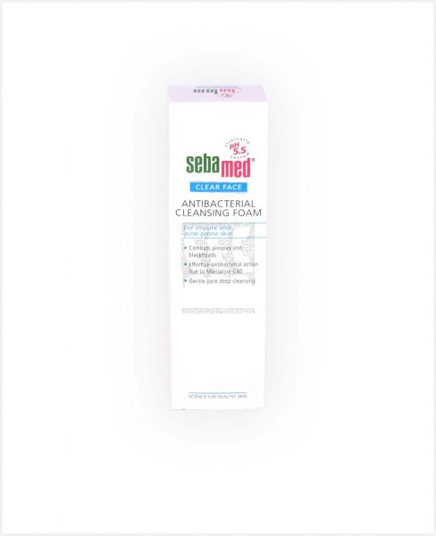SEBAMED PH5.5 CLEAR FACE ANTIBACTERIAL CLEANSING FOAM 150ML