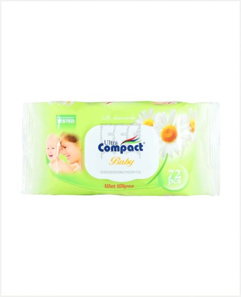 ULTRA COMPACT BABY WIPES CHAMOMILE 72PCS