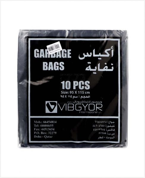 VIBGYOR GARBAGE BAGS 95X115CM 10PCS