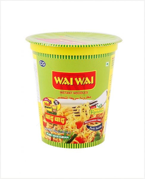 Wai Wai Cup Noodles Vegetable Flavour 65gm