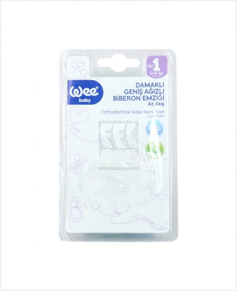 WEE BABY SPARE ORTHODONTIC WIDE NECK TEAT 0-6M NO.1 #794