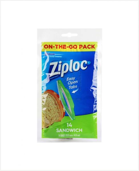 ZIPLOC SANDWICH BAG 14'S