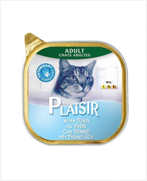 PLAISIR CATS PATE RICH IN TUNA IN ALU-TRAY 100GM