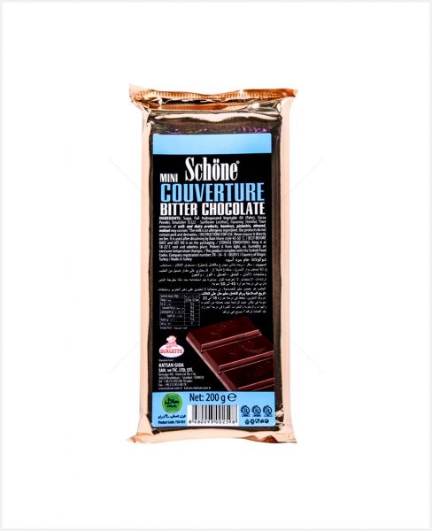 SCHONE MINI COUVERTURE DARK CHOCOLATE 200GM