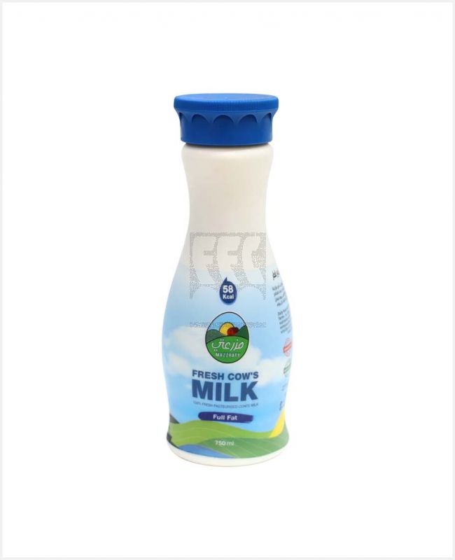 MAZZRATY FRESH COW'S MILK FULL FAT 750ML