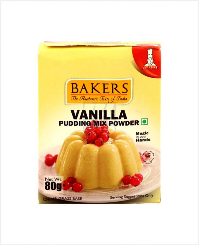 BAKERS PUDDING MIX POWDER VANILLA 80GM