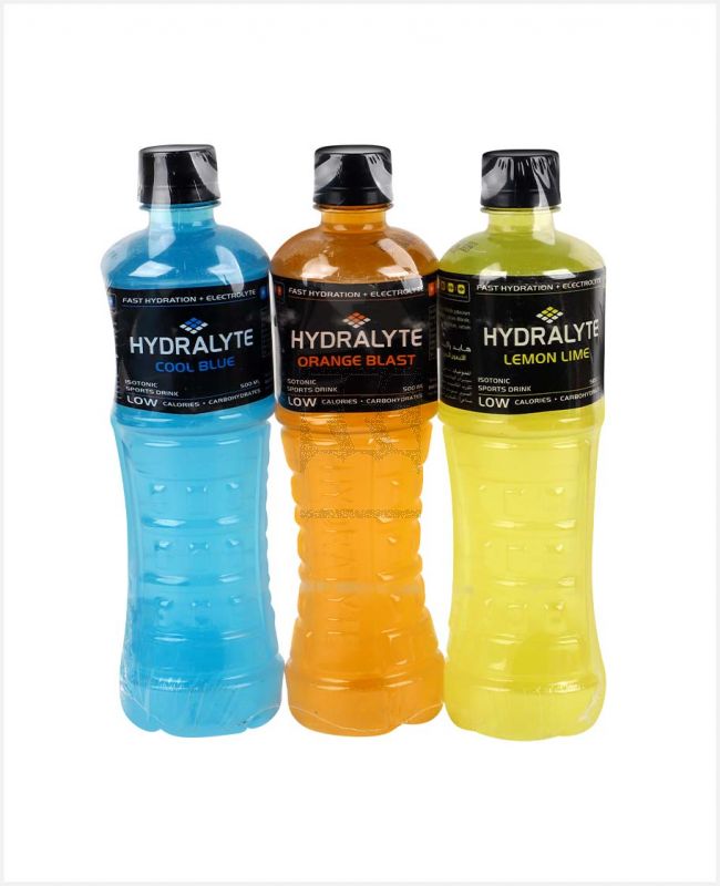HYDRALYTE ISOTONIC SPORTS DRINK ASSORTED 3X500ML PROMO