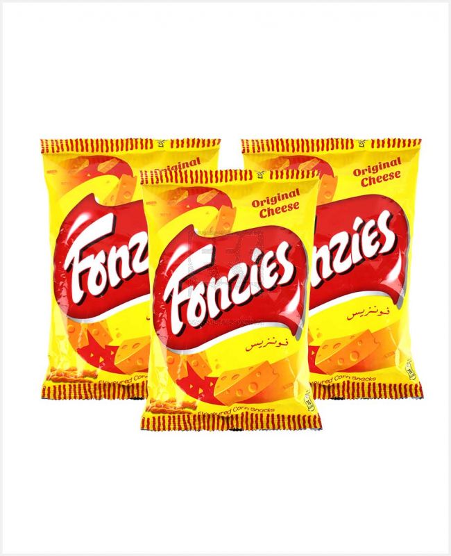 FONZIES CORN SNACKS ORIGINAL CHEESE 70GM 2+1FREE