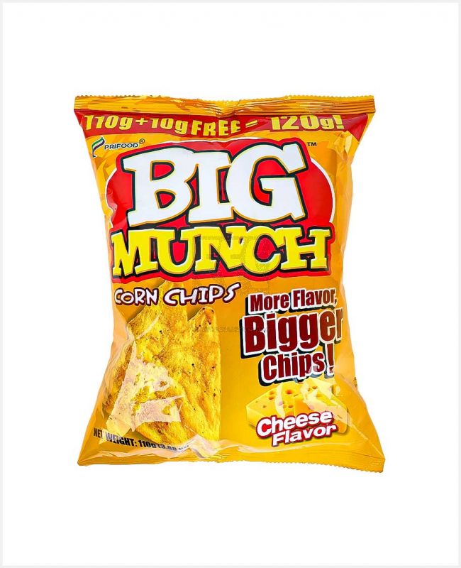 BIG MUNCH CORN CHIPS CHEESE FLAVOR 120GM