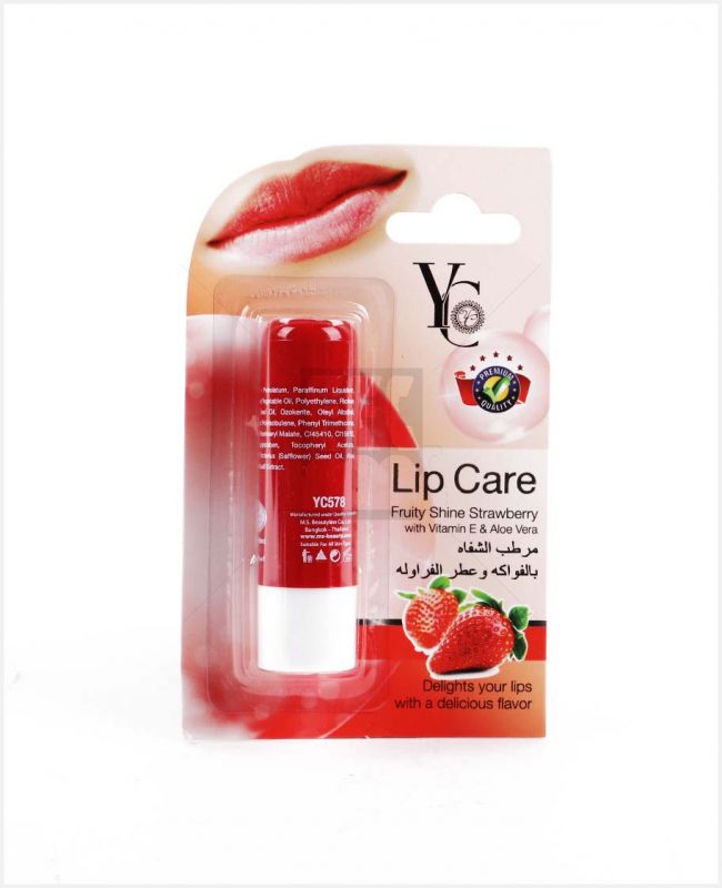 Yc Lip Care Fruity Shine Strawberry 38gm Yc578 