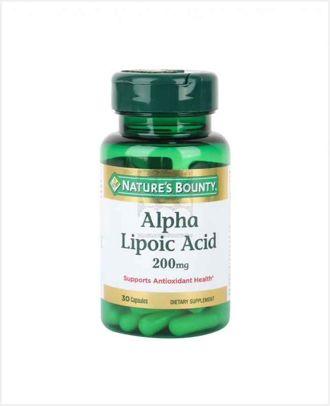 Nature S Bounty Alpha Lipoic Acid 200mg 30 Capsules