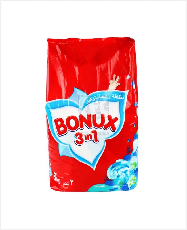 Bonux 3 in 1 Original Automatic Detergent Powder, 2.5Kg