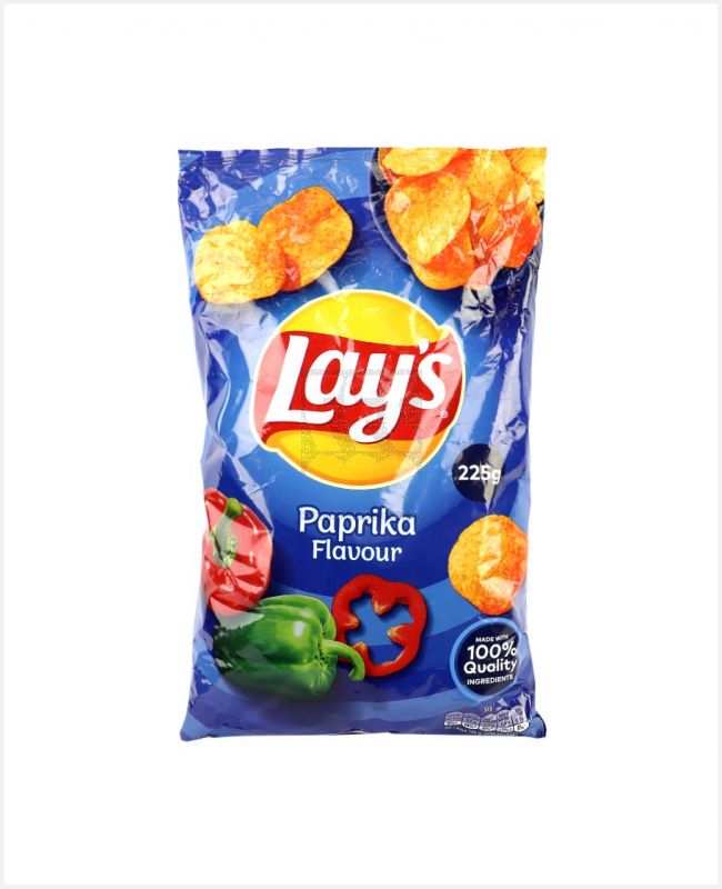LAY'S PAPRIKA FLAVOUR CHIPS 225GM