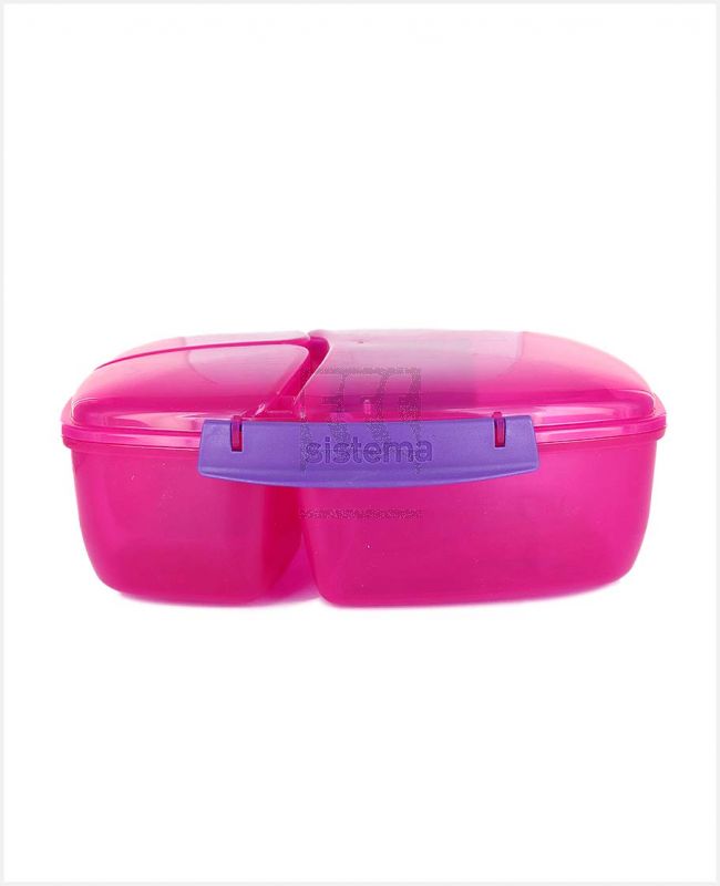 SISTEMA TRIPLE SPLIT LUNCH BOX W/ YOGURT POT 2LT #40920-0518