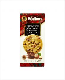 WALKERS HAZELNUT AND CHOCOLATE CHIP BISCUITS 150GM