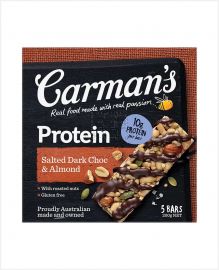 CARMAN'S PROTEIN BARS SALTED DARK CHOC & ALMOND 200GM