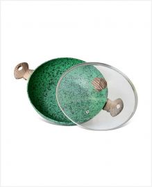 FISSMAN S3D2 WOK MALACHITE 30X9CM WITH GLASS LID 4309